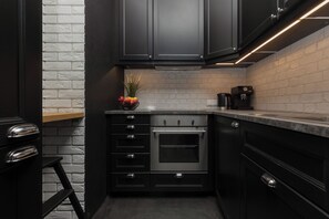 Apartment, 1 Bedroom, Kitchen | Private kitchen | Dishwasher, coffee/tea maker, cookware/dishes/utensils - Trendy Apartment Wola by Renters (Warsaw)