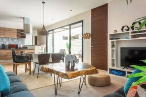 Exclusive Apartment | Living area | Smart TV - Magnificent Apartment Pool Gym (Tulum)