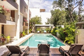 Outdoor pool - Magnificent Apartment Pool Gym (Tulum)