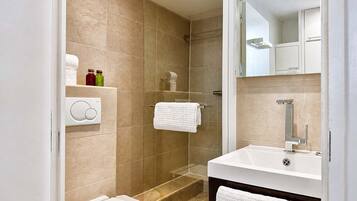 Regadera, amenidades de baño ecológicas, secadora de cabello, toallas
