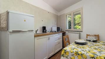 Panoramic House | Private kitchen | Full-sized fridge, microwave, stovetop, espresso maker