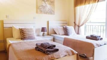 2 bedrooms, iron/ironing board, free WiFi, bed sheets