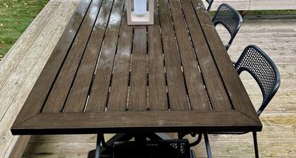 Stunning 150' ft footage on bay, 2 beachfront homes, 5 bedrooms & game room.