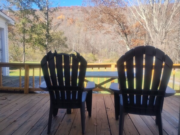 Outdoor dining - Cold Spring Lodge - Cabin 7 (Big Indian)