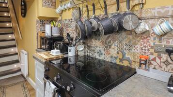Fridge, dishwasher, electric kettle, toaster