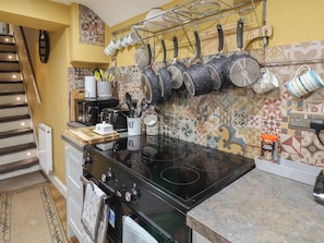 Fridge, dishwasher, electric kettle, toaster