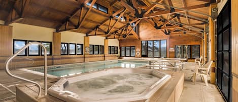 Indoor pool, seasonal outdoor pool