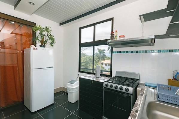 Deluxe Apartment | Private kitchen | Full-size fridge, microwave, stovetop, rice cooker - Vista del Pacifico Boutique Hotel (Quepos)