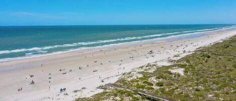 Sun-loungers, beach towels