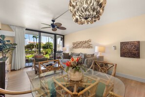 Smart TV, DVD player - Serene Ground-Floor Kamaole Sands Condo – Garden Lanai, A/C, Walk to Beach (Kihei)