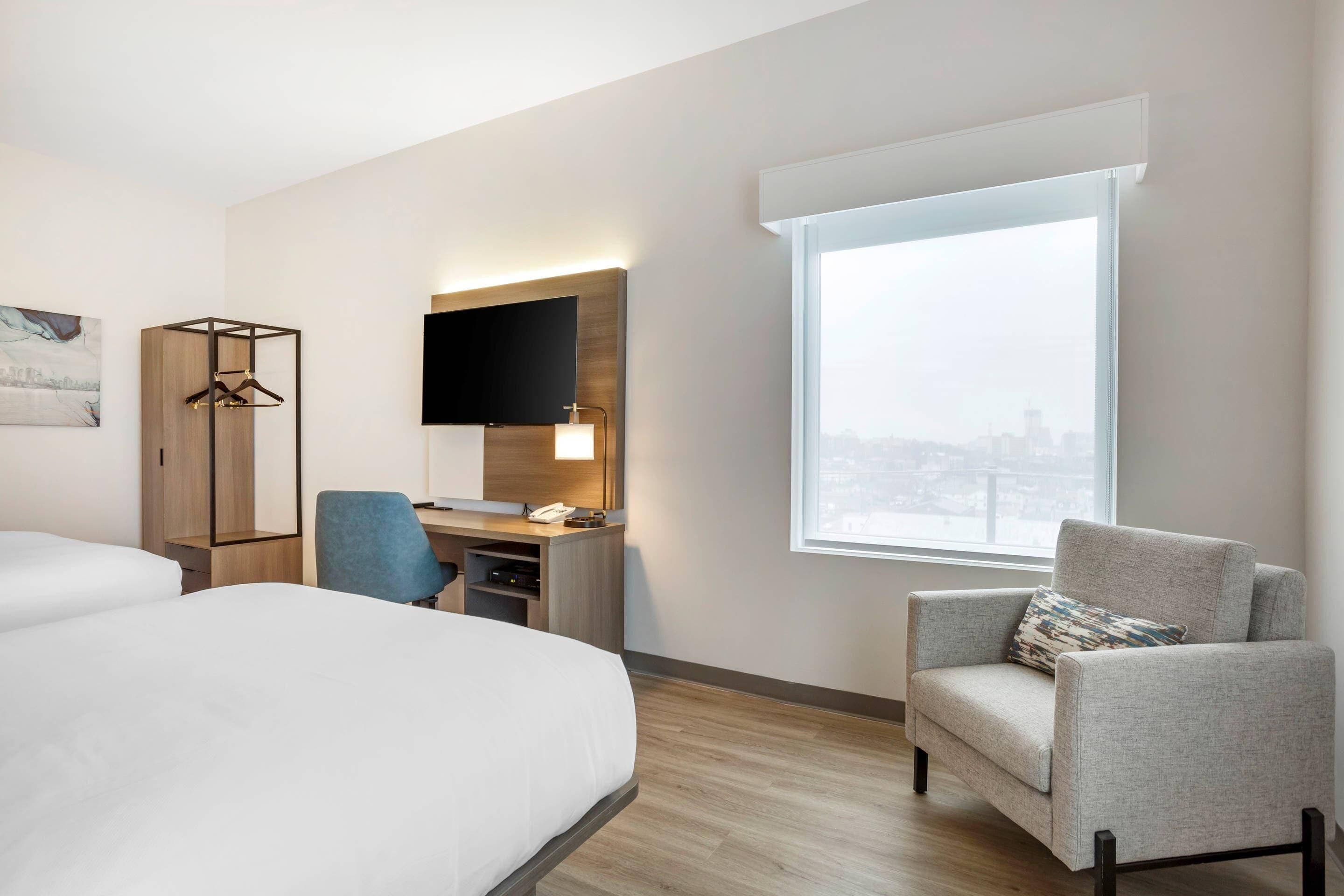 Room, 2 Queen Beds, Non Smoking | Premium bedding, desk, laptop workspace, blackout drapes
