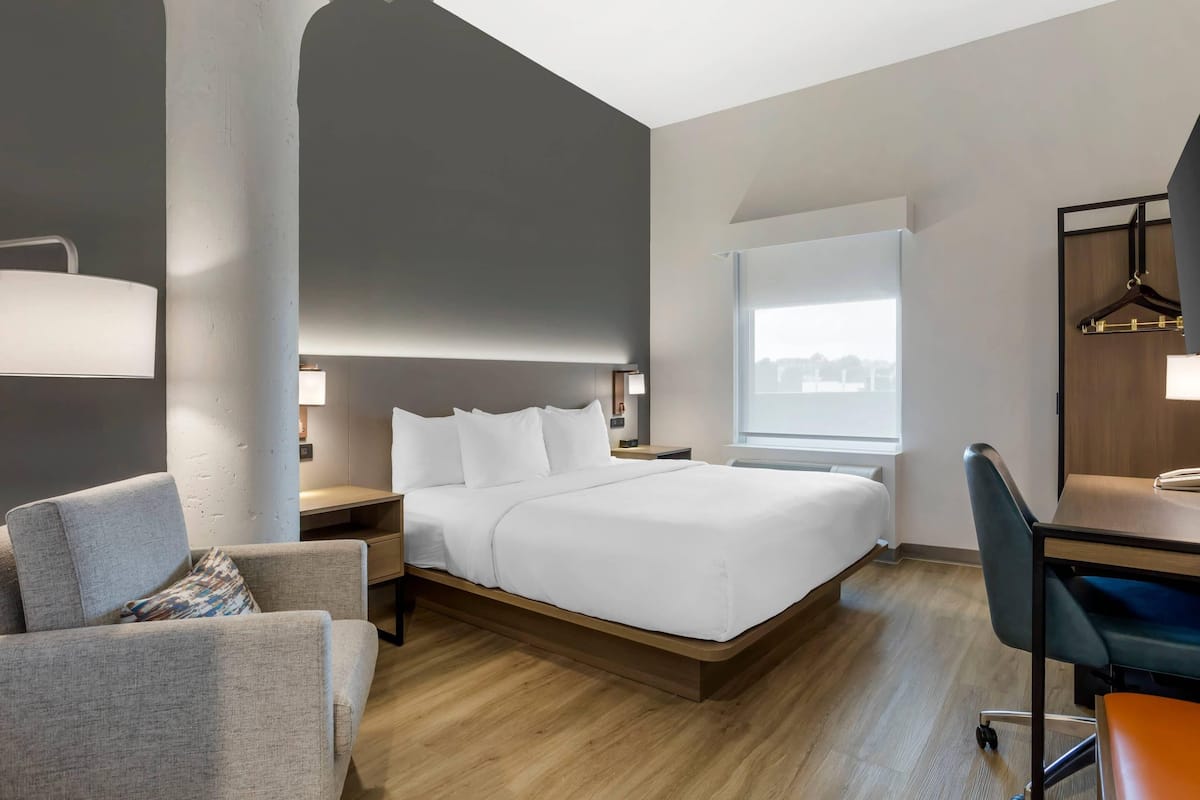 Standard Room, 1 King Bed, Non Smoking | 1 bedroom, premium bedding, desk, laptop workspace