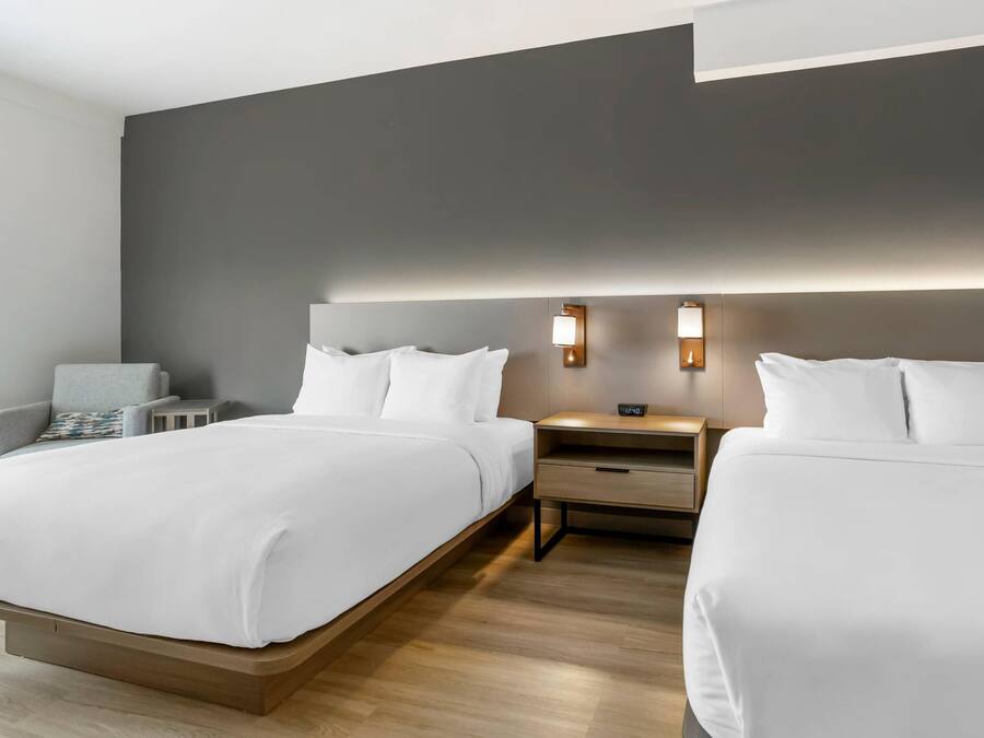 Room, 2 Queen Beds, Non Smoking | Premium bedding, desk, laptop workspace, blackout drapes