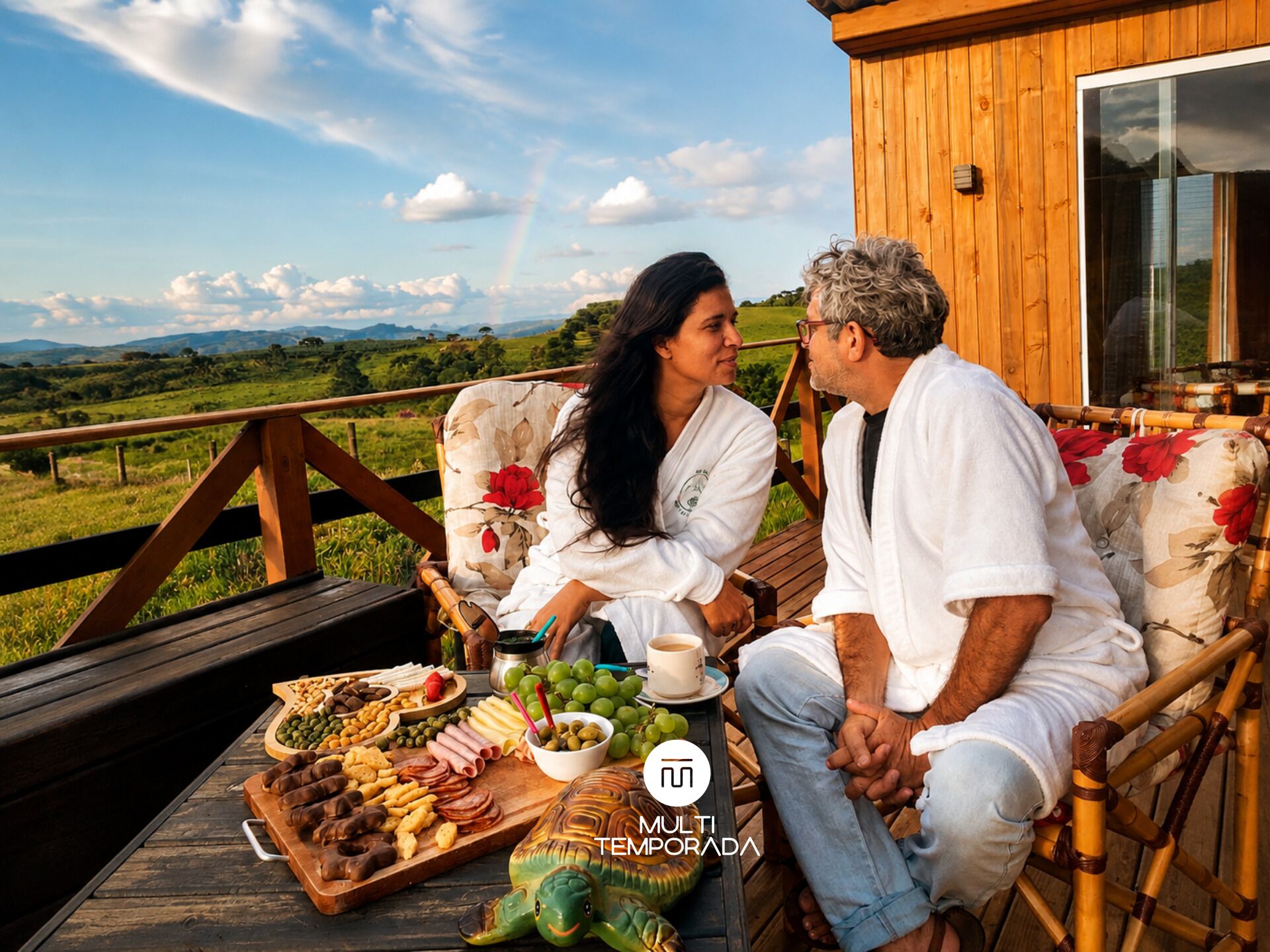Honeymoon Chalet, Jetted Tub, Mountain View | Outdoor dining