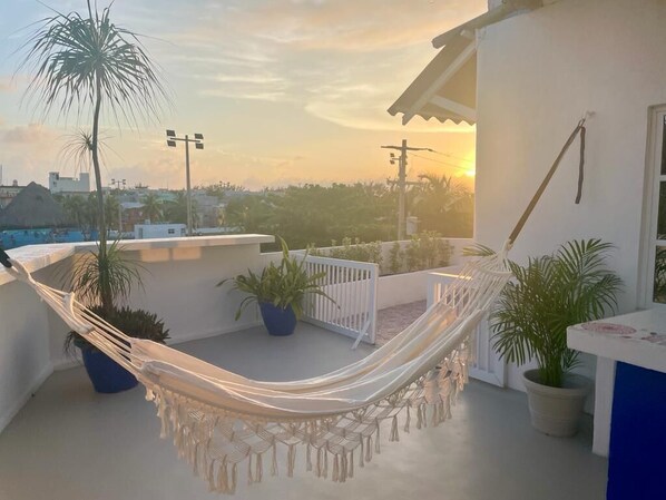 Terrace/patio - Suites ha, Suite Pelicano, Muy Amplio y Cómodo (Isla Mujeres)