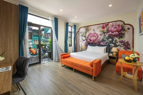 Habitación junior doble, 1 cama de matrimonio, vistas a la ciudad | Sábanas de algodón egipcio, ropa de cama de alta calidad, minibar