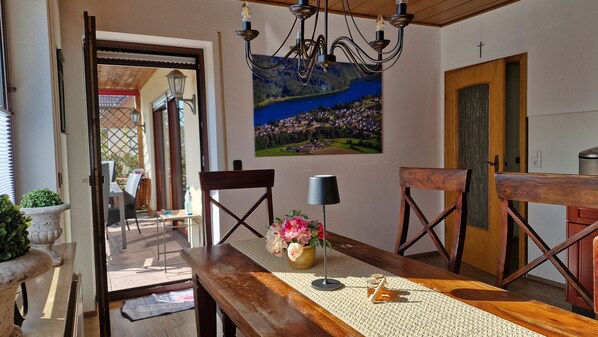 Dining - Holiday Apartment 'Am Twistesee 2 Ebenerdig' with Terrace, Garden & Wi-Fi (Wetterburg)