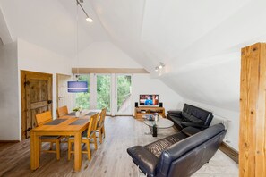 TV, DVD player, stereo