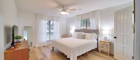 4 bedrooms, iron/ironing board, travel cot, WiFi