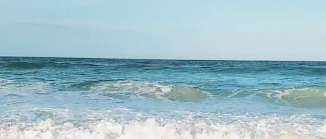 在海滩
