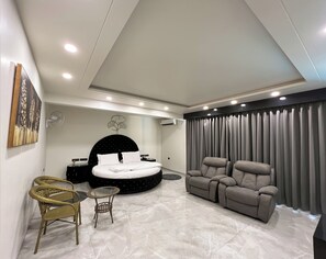 Meadow Suite with Private Balcony | Living area | LED TV - Anand Resort - A luxury Resort Nashik (Nashik)