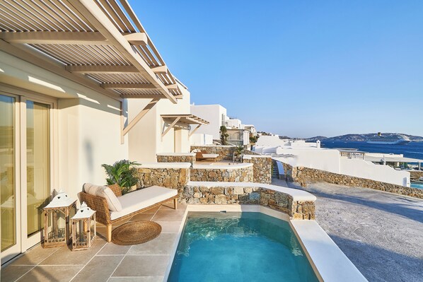 Perla Suite Front Sea View with Plunge Pool | Terrasse/Patio