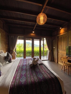 Deluxe Double Room, Garden View | Minibar, blackout curtains, iron/ironing board, free WiFi - Kubu Sakian Villa  (Sidemen)