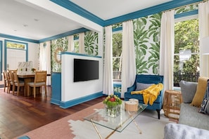 TV - The Islander House | 3BR @ King Street w/ Parking! (Charleston)