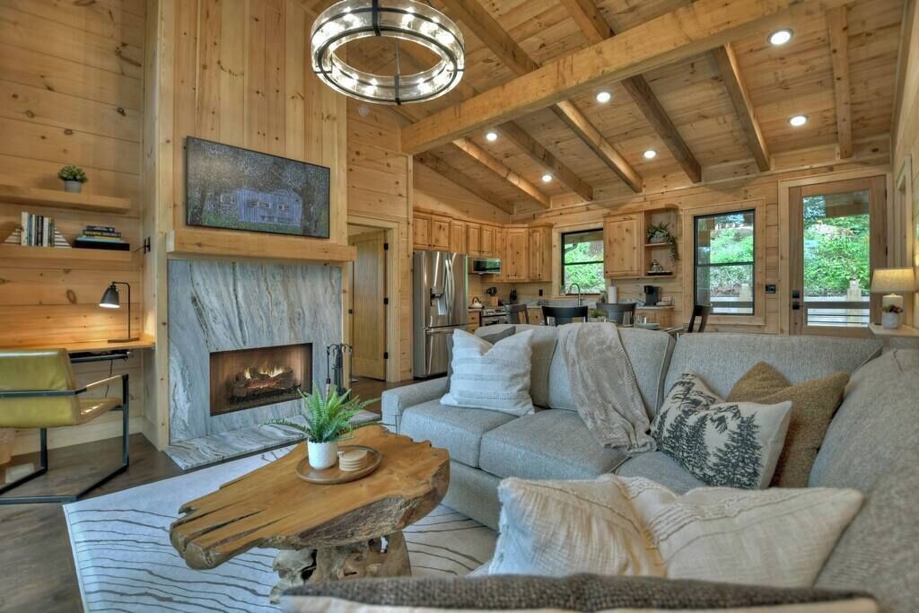 TV, fireplace, offices