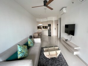 Deluxe Apartment, Lagoon View | Living area - Modern apartment at Cassia by Lofty (Choeng Thale)