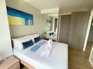 ลักซ์ชัวรี่อพาร์ทเมนท์ | 1 ห้องนอน, ผ้าปูที่นอน