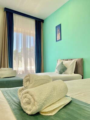Standard Twin Room, 2 Twin Beds | Laptop workspace, blackout drapes, iron/ironing board, free WiFi - Aperol hotel (Tashkent)