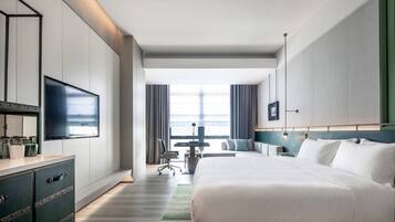 Grande Deluxe King Size Bed Room | Free minibar items, in-room safe, desk, laptop workspace