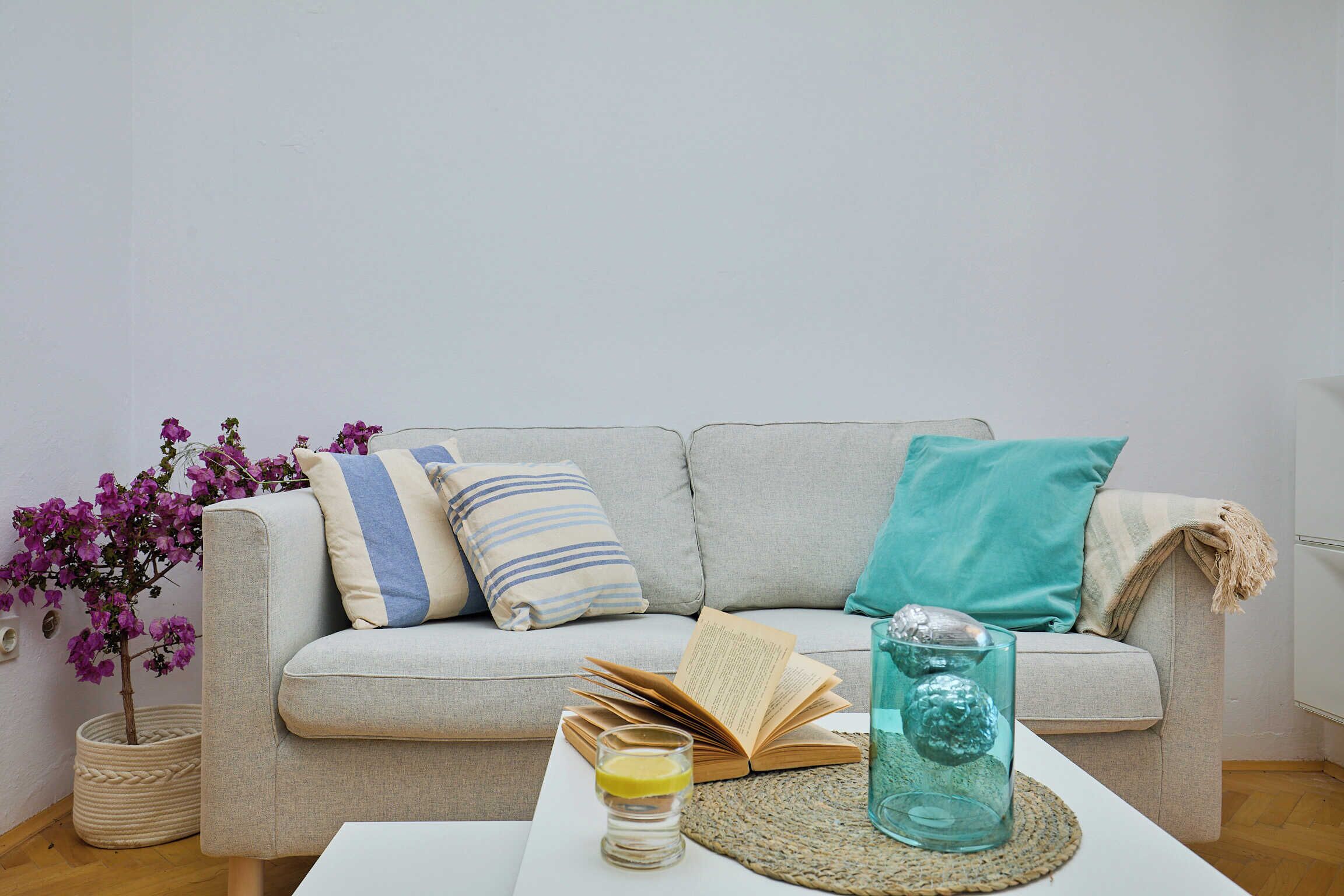 Apartment (1 Bedroom) | Living room | Flat-screen TV