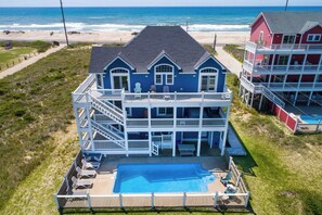 Exterior - Premier Oceanfront Dog Friendly w/ Pool, Elevator, Hot Tub, Game and Media Rooms (Hatteras)
