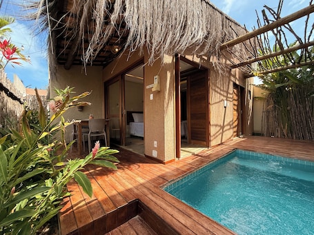 Premium Room, Private Pool, Pool View | Living area | Smart TV. Pousada Naim Milagres