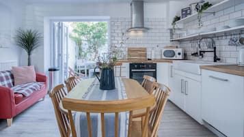 Microwave, oven, stovetop, dishwasher