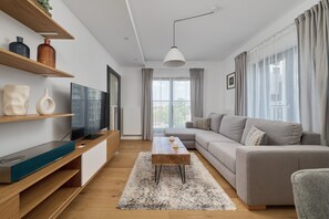 公寓, 2 间卧室, 双浴室, 河景 | 客厅