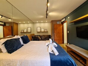 Apartament familiar | 1 dormitori, roba de llit d'alta qualitat, minibar i escriptori