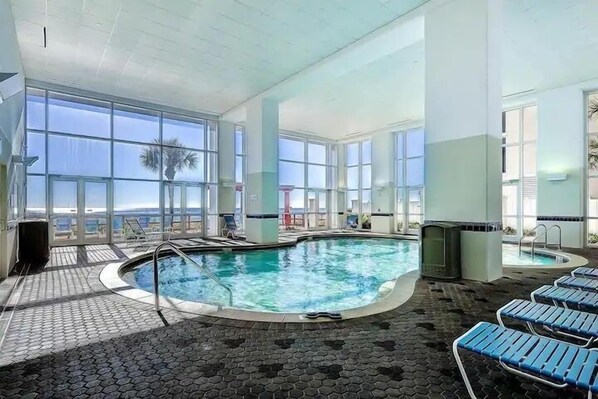 Indoor pool, a heated pool - Majestic Towers 21st floor 2 bedroom **TOWER 2 (Panama City Beach)