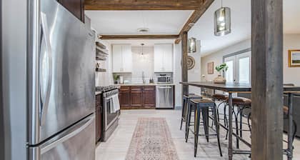 The Rustic Retreat! With a game room & a great outdoor vibe!