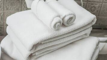 Hair dryer, towels