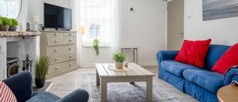 TV connectée, cheminée