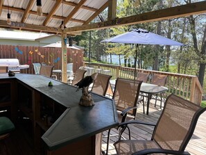 Outdoor dining - The Tiki Bar on Prairie Lake (Chetek)