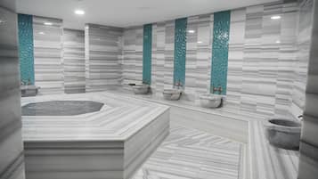 Ruang perawatan pasangan, sauna, ruang uap, dan pemandian Turki/hammam