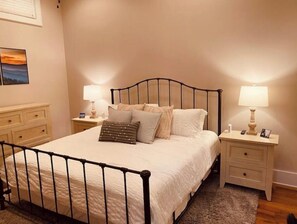 2 bedrooms, desk, iron/ironing board, travel crib