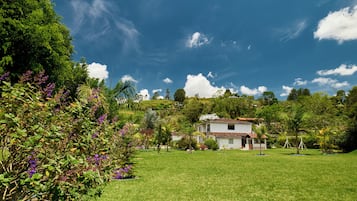 Outdoor banquet area