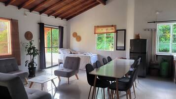 Family Apartment, Multiple Beds, Garden Area | Living area | Smart TV, Netflix, streaming services