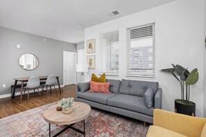 Living area - CozySuites Historic 2BR Downtown Indy  (Indianapolis)