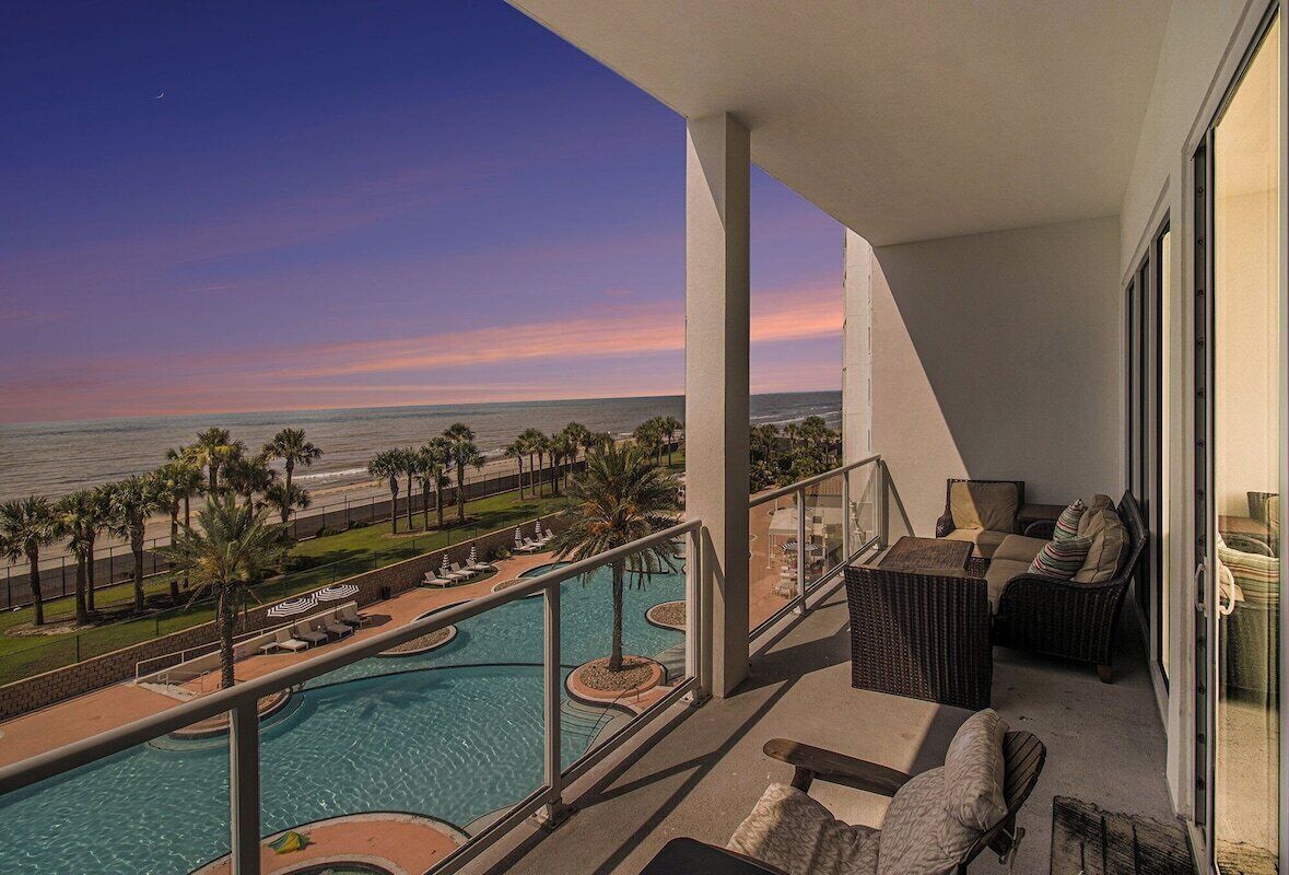 Enjoy the sunset from your private balcony